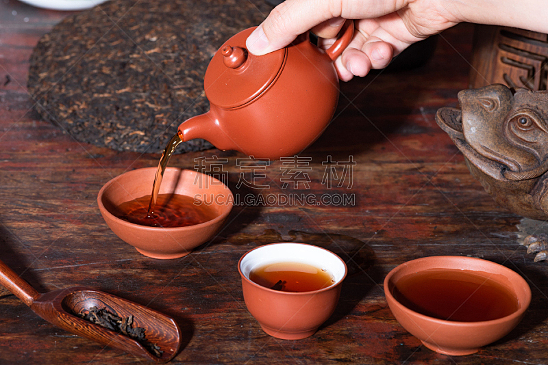 杯,茶,热,茶道,茶杯,马克杯,中国,木制,充满的,仅一个女人