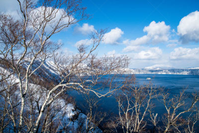 冬天,弟子屈,马舒科湖,北海道,日本,白色,亚洲,自然,寒冷,图像