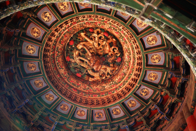 故宫,天花板,寺庙,艺术,旅游目的地,水平画幅,建筑,无人,色彩鲜艳,龙