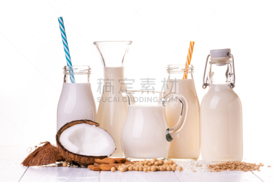 牛奶瓶,多样,有机食品,容器,玻璃杯,全部,蔬菜,钙,饮料,水壶