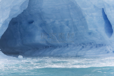 冰河,里面,冰山,半岛,水平画幅,无人,蓝色,冰,海洋,德雷克海峡