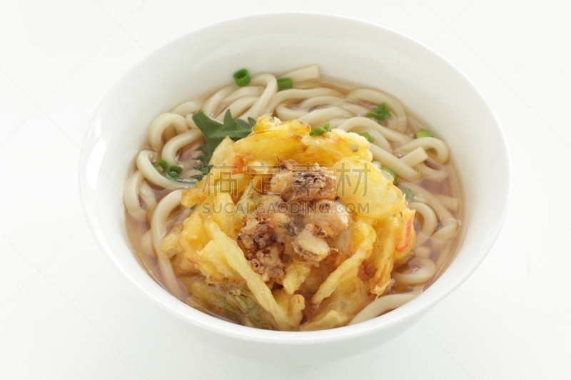 天麸罗,乌冬面,蘑菇,日本,筷子,篮子,白色背景,炸制食物,日本食品,食品