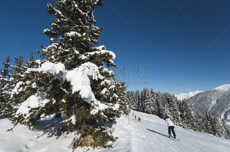 滑雪场,阿尔卑斯山脉,滑雪运动,滑雪坡,寒冷,三个村落,梅瑞贝尔,运动,法国,雪