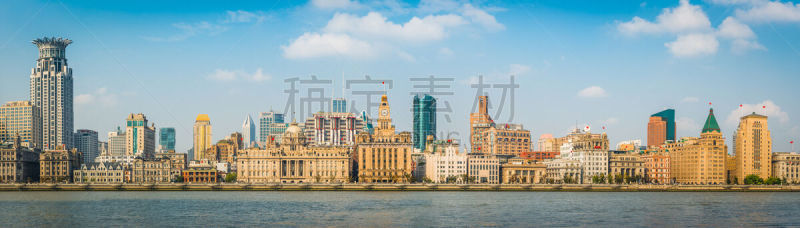 外滩,滨水,国际著名景点,上海,全景,现代,浦西,黄浦江,黄浦区