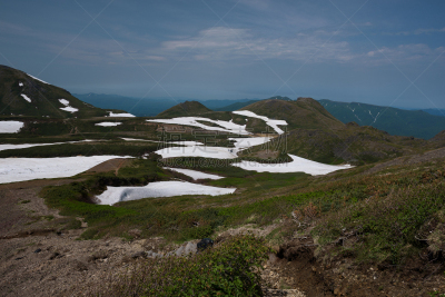 山,绿色,全景,大雪山国家公园,火山喷口,火山地形,北海道,天空,国家公园,水平画幅