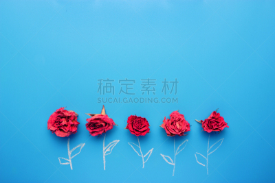 书桌,玫瑰,蓝色背景,贺卡,留白,灵感,水平画幅,古老的,盒子,生日