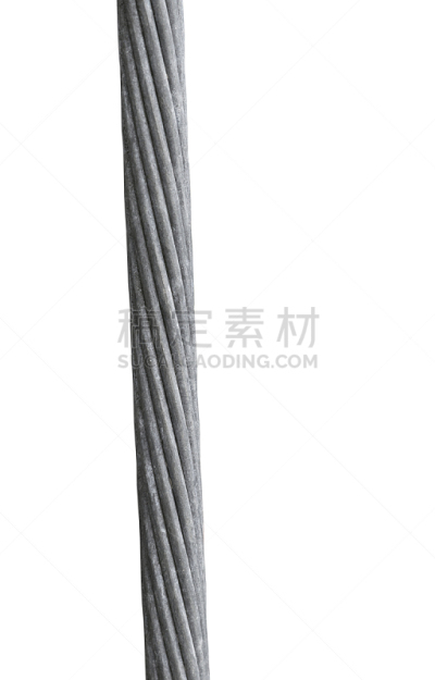 电缆,钢铁,钢缆,白色背景,钢索,分离着色,系船索,垂直画幅,银色,无人