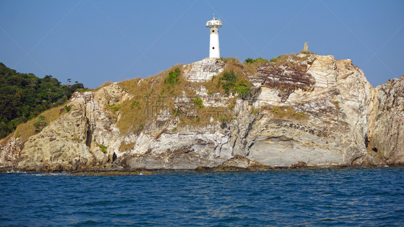 蓝塔岛,海岸线,甲米,国家公园,水平画幅,无人,夏天,异国情调,户外,泰国