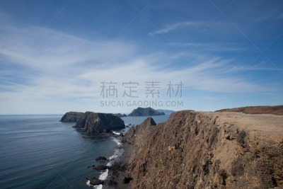 阿那卡帕海岛,圣巴巴拉,海峡群岛,天空,留白,水平画幅,无人,户外,云景,活力