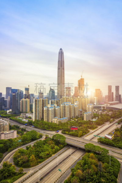 深圳,城市天际线,经济特区,广东省,新古典派,经济,垂直画幅,无人,前景聚焦,居住区