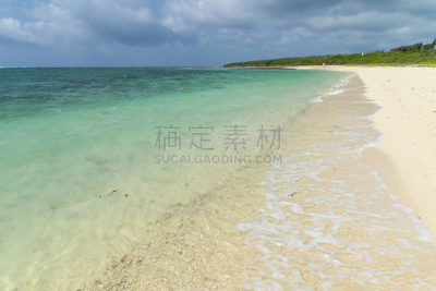 海滩,竹富岛,冲绳县,风景,沙子,平视角,竹富町,纯净,夏天,滨水