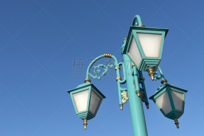 路灯,埃斯基谢希尔省,埃斯基谢希尔,天空,留白,古董,灯笼,水平画幅,无人,古老的