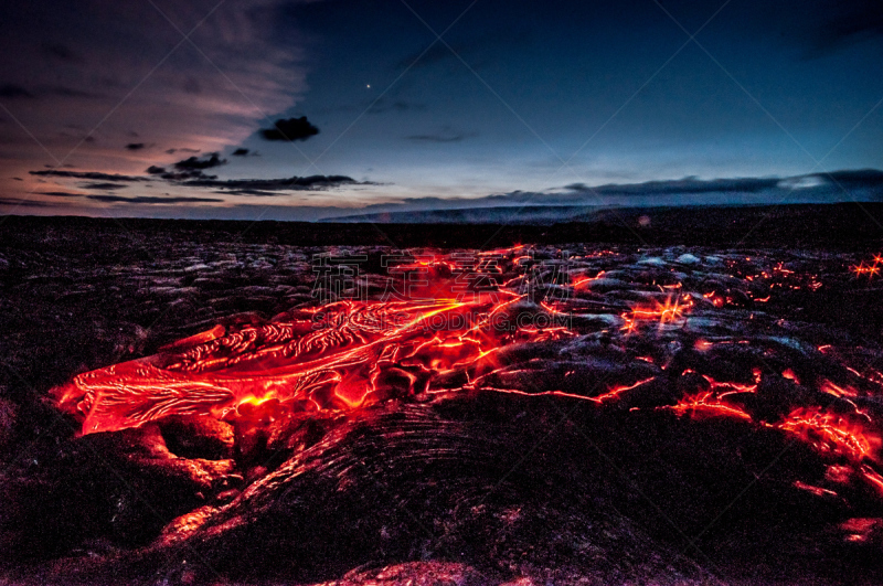 熔岩,红色,几劳亚活火山,水平画幅,夜晚,无人,在边上,户外,自然公园,危险