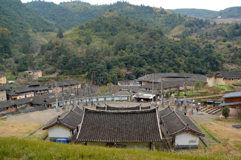 客家族,福建省,乡村,寺庙,中国,南京,传统,蒂卢,世界遗产,枝繁叶茂