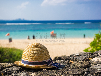 草帽,夏天,迷路,记忆,石垣岛,冲绳县,八重山群岛,度假胜地,天空,水平画幅
