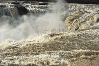 壶口瀑布,黄河,宏伟,连续性,地形,极端地形,拼块地形,丘陵起伏地形,户外,白昼