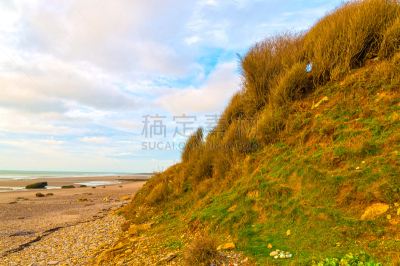 法国,鸭舌帽,风景,褐色,水平画幅,加来,英吉利海峡,夏天,户外,德国北海地区