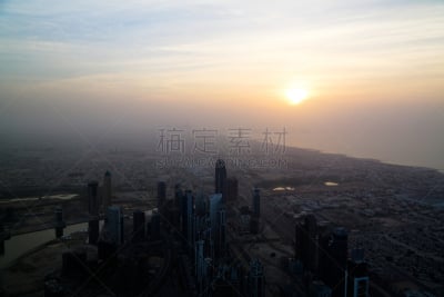 迪拜,都市风景,城市天际线,阿拉伯联合酋长国,水,天空,未来,水平画幅,夜晚,无人