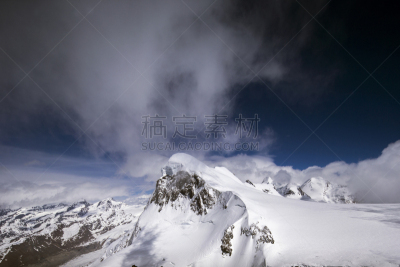山,马特洪峰,气候,寒冷,云景,山脊,运动,清新,风,环境