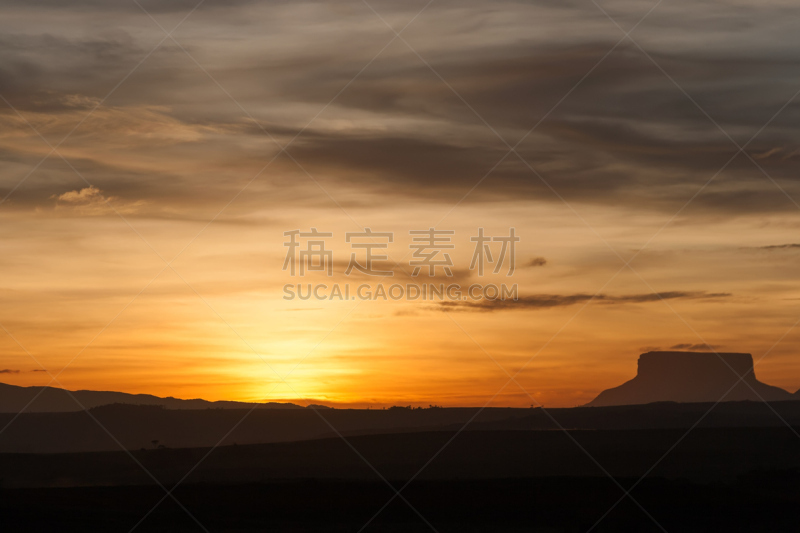 南美,天空,水平画幅,山,罗赖马山,无人,阴影,户外,美洲,拉格兰萨巴那