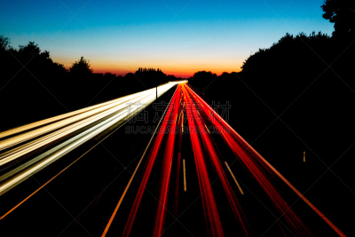 公路,德国,背景,色彩鲜艳,红色,盖尔森基辛,长时间曝光,星迹,图像,日落