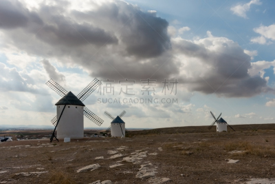 风车,唐吉诃德,cervantes,纪念碑,风,地名,水平画幅,山,户外,建筑业