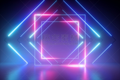 边框,三维图形,方形画幅,环境,网络空间,背景,时尚,霓虹灯,空白的,激光