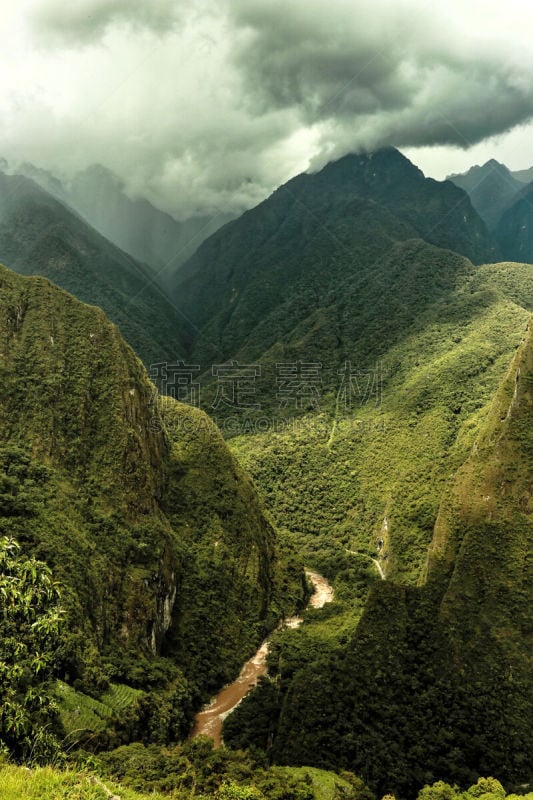 风景,马丘比丘,河流,国际著名景点,深的,尤鲁边巴河,世界遗产,云,著名景点,废墟