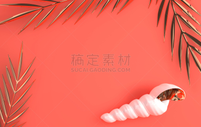 动物,鹦鹉螺,贝壳,夏天,绘画插图,黄金,图像,海洋,鸡尾酒,明信片