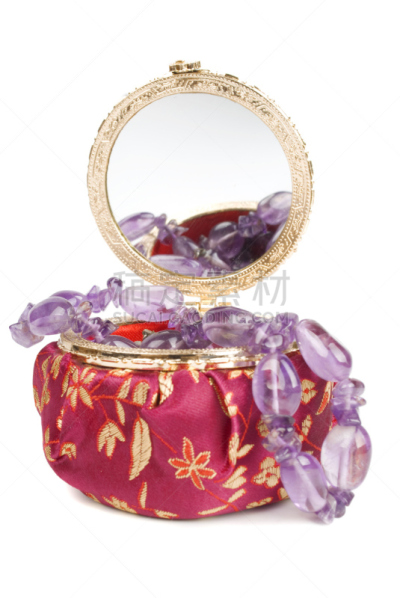 紫水晶,项链,首饰盒,个人随身用品,垂直画幅,美,宝石,无人,珠宝,特写