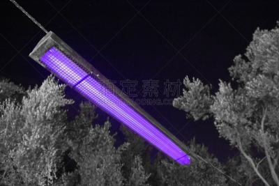 紫外线辐射,紫外线,荧光灯,油橄榄树,电缆,天空,留白,仓库,水平画幅,装管