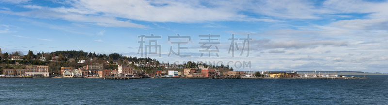 全景,汤森德港,水,天空,水平画幅,无人,海港,古老的,古典式,户外