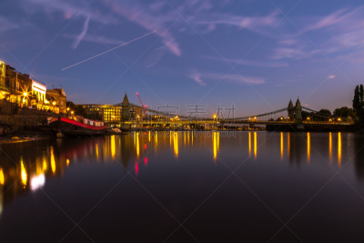英国,伦敦,哈默史密斯学院,桥,旅途,云景,云,英格兰,河流,户外