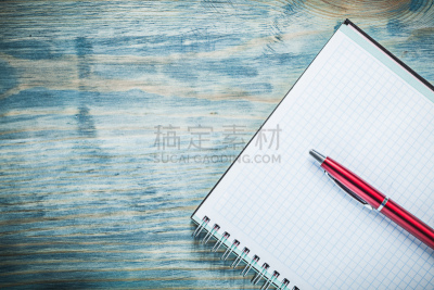 笔记本,格子图案,厚木板,空白的,概念,水笔,留言板,圆珠笔,办公室,办公用品