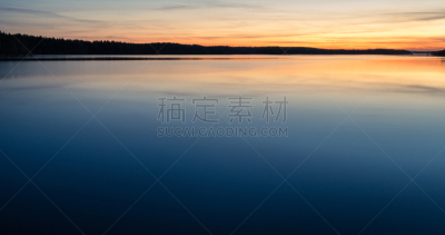 夜晚,芬兰,风景,黎明,春天,湖,地形,修改系列,气候,暗色