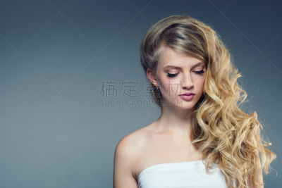 金色头发,女人,肖像,皮肤,美,彩妆,水平画幅,美人,化妆用品