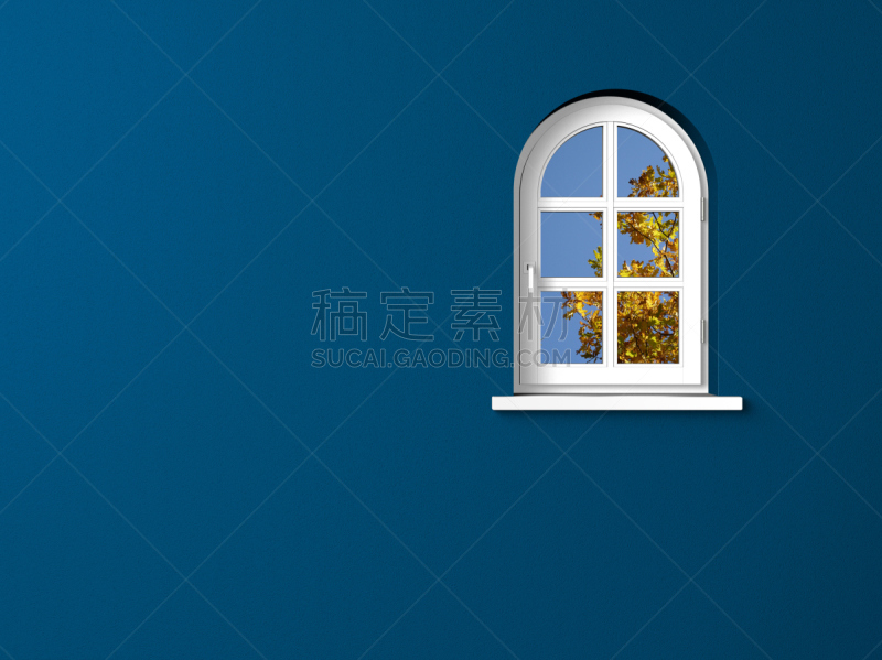 窗户,墙,蓝色,橡树叶,高对比度,云景,壁纸,仅天空,透过窗户往外看,住宅内部