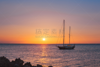 罗德岛,希腊,地中海,游艇,曼德拉奇海湾,巨像,多德卡尼斯群岛,水平画幅,海港,日出