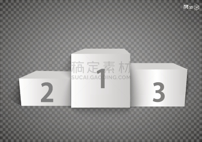 领奖台,底座,背景,透明,分离着色,优胜者绕场一周,厚底鞋,银牌,数字3,第二名