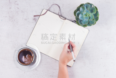 笔记本,开着的,空的,留言板,日记,肉质植物,格记录纸,水笔,书桌,手牵手