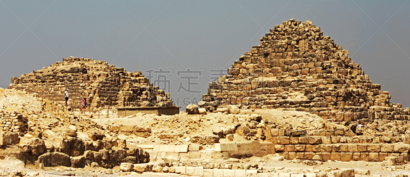 埃及,吉萨,金字塔形,沙漠,纪念碑,天空,陵墓,水平画幅,古老的,东亚
