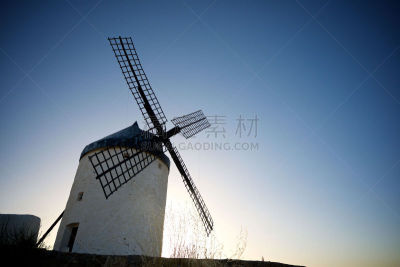 唐吉诃德,现代风车,传统,风,刀刃,磨坊,著名景点,古典式,农场,能源