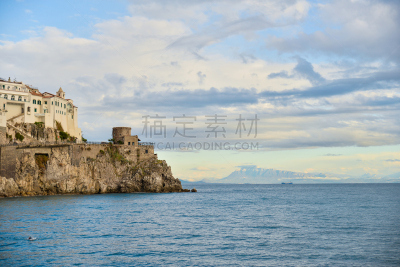 阿玛菲海岸,水,美,度假胜地,水平画幅,旅行者,夏天,巴利塔纳圣山,都市风景,波西塔诺