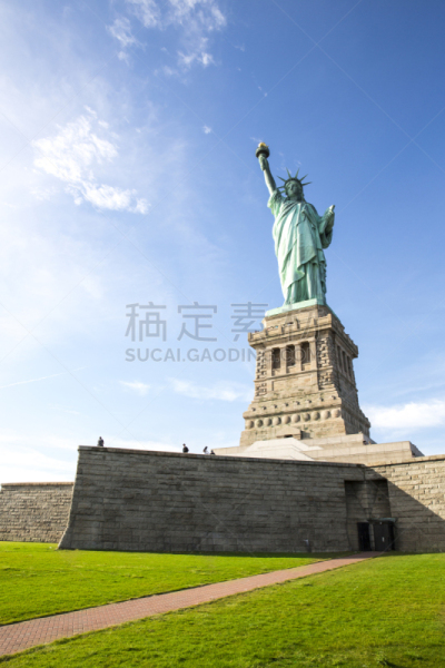 自由女神像,埃利斯岛,垂直画幅,女人,美国,蓝色,符号,人体,岛,纽约