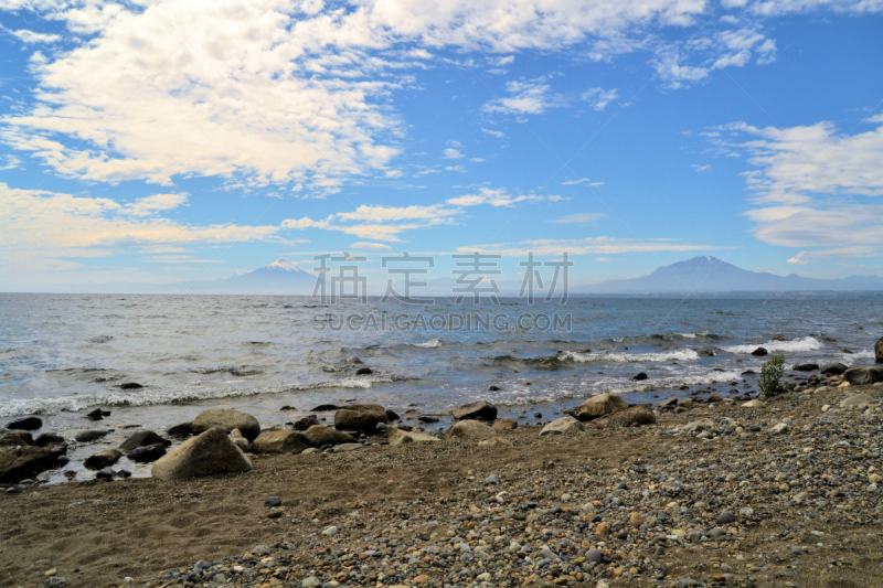 欧索诺火山,湖,火山,巴塔哥尼亚,智利,拉奎呼尔湖,巴拉斯湾（智）,国家公园,水平画幅,雪