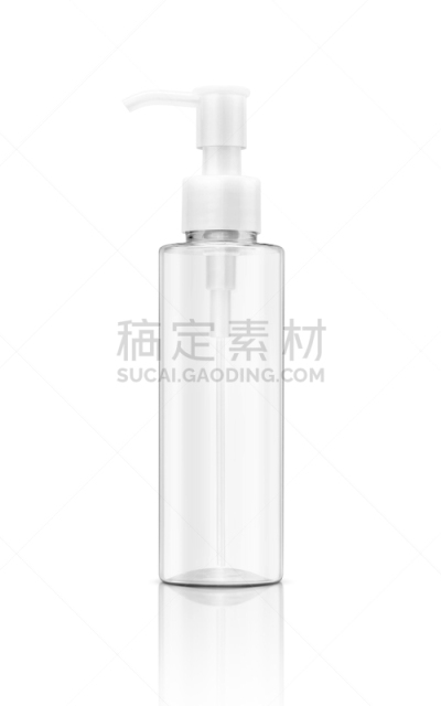 空白的,白色背景,塑胶,剪贴路径,瓶子,透明,分离着色,化妆用品,垂直画幅,太空