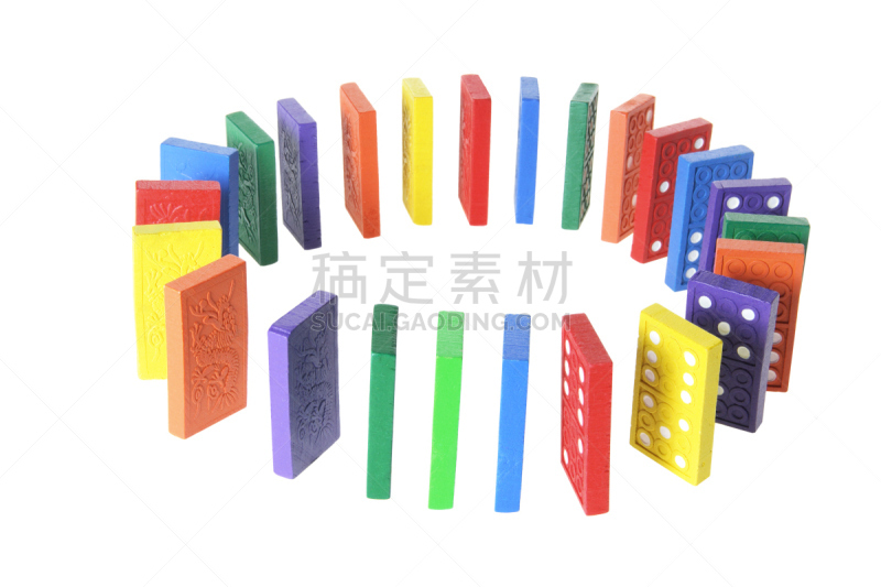 骨牌,游戏,成一排,休闲活动,稳定,水平画幅,白色背景,瓷砖,背景分离,部分