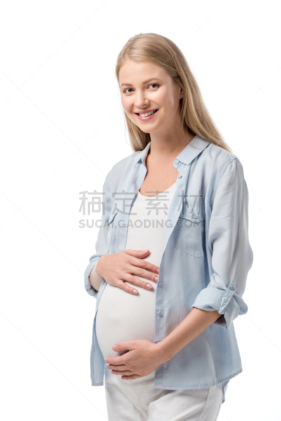 女人,休闲装,白色,注视镜头,分离着色,人,衬衫,白色背景,背景分离