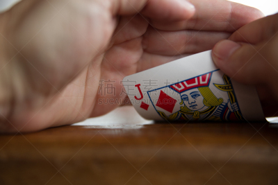 钻石大盗,纸牌,遮护的手势,休闲游戏,英文字母j,钻石形,图像,扑克牌j,桌子,手