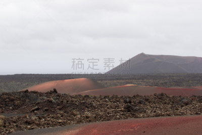 兰萨罗特岛,沙漠,石头,火山地形,加那利群岛,矿渣场,黑曜石,timanfaya national park,岩床,水平画幅